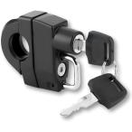 バイク ヘルメットホルダー 自転車 盗難防止 20〜28mm 鍵付き ヘルメットロック 防水(ブラック,  キー不要タイプ（ロック時）)