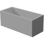 ショッピングプランター プランター スクエアプランター 長さ80x幅24x高さ24cm 組み立て簡単 ガーデニング 屋外(グレー,  80x24x24CM)