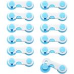  замок дверь стопор baby защита клейкая лента тип младенец ребенок выдвижной ящик раздвижная дверь детский блокировка голубой ( голубой 12 шт )