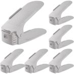  обувь держатель компактный тонкий высота регулировка стойка для обуви место хранения накладывающийся . обувь держатель обувь коробка ( серый, свободный )