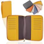 整理収納アドバイザー推薦 母子手帳ケース お薬手帳 マルチポーチ 保険証 診察券 通帳 カバー 大容量 可愛い (DARK YELLOW)