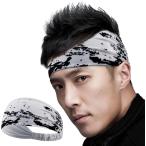  лента для волос мужской спорт пот прекращение головная повязка UPF50+. пот скорость . антибактериальный спорт ta- van легкий эластичность ( Splash белый )