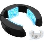 ネッククーラー 首掛け扇風機 瞬間強力冷却 半導体冷却 最新三つの冷却プレート 冷やす 瞬間体感-16℃ 2つの冷却モード(ブラック)