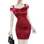kyaba платье Mini платье Club платье вечернее платье One-piece тугой металлик топ EH5( wine red, S)