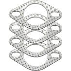  прокладка глушителя 4 шт. комплект фланец мотоцикл машина 2mm внутренний диаметр 63.5mm/ общая длина 144mm( серебряный )