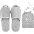 携帯スリッパ 折りたたみ 持ち運び メンズ レディース 学校 授業参観 室内履き 旅行 収納袋付き (グレー,  28.0 cm)