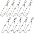 b ланч вешалка вертлюг BL swiveles имеется рыбалка Stringer . рука трос 10 шт ( серебряный, линия форма 2.6mmx общая длина 100mm)