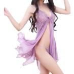 Ran Jerry sexy гонки baby doll прозрачный передний пустой неглиже салон одежда resort Night одежда ( лиловый, XL)