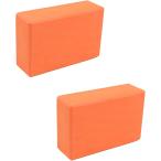  йога блок 2 шт. комплект 23x15x7.6cm body . стрейч пилатес фитнес MDM( оранжевый, 120g)