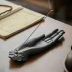  аромат установить ароматическая палочка установить . тарелка изображение Будды . рука керамика фэн-шуй йога интерьер произведение искусства relax ..( черный, 16cm)