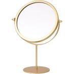  зеркало настольный зеркало модный круглый 360° вращение простой стильный рама дизайн круглый косметика зеркало класть зеркало ( Gold, A)