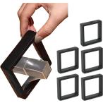 подарочная коробка упаковка 3D LAP кейс тонкий цельный . отходит ... орнамент . прозрачный . надеты воздухо-непроницаемый ( чёрный (5 шт. комплект ), 5x5x2)