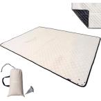 ジーメンス レジャーシート 厚手 収納袋付き 1〜3人用 200x150cm キャンプマット(オフホワイト,  150x200cm)