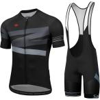  мужской велосипедное джерси верх и низ в комплекте короткий рукав велоодежда велоспорт джерси комплект big брюки 4D накладка ( черный, 2XL)