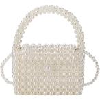  жемчуг сумка сумка на плечо ручная сумочка вечерняя сумочка 2WAY Mini свадьба женский задний небольшая сумочка юката ( белый )