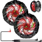 ショッピング21夏 空調作業服 ファン 21V高出力 薄型 DCケーブル付 5枚羽根 超大風量 ブラシレスモーター MDM(ブラックDC 21V ファン)