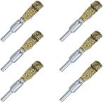  тросик щетка кисть type электрический дрель круг ось медь линия полировка щетка удаления ржавчины покраска сдирание ось имеется 6 шт 