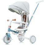  детский трехколесный велосипед 7in1 складной рука вдавлено . палка имеется сиденье вращение велосипед супер-легкий игрушка-"самокат" день рождения подарок ( голубой )