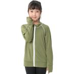 Rush Guard Kids купальный костюм контакт охлаждающий Q-MAX UPF50+ UV cut лето ( хаки x белый / простой упаковка версия, 110-120)