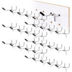 有孔ボード フック パンチングボード ペグボード ボード厚5.5mm 用 穴ピッチ25mm 固定 (シルバー,  5cm・30個セット)