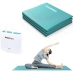ヨガマット 折りたたみ ストレッチマット 折畳み(ターコイズ)