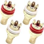 [ сменный товар ] RCA Jack терминал женский аудио динамик усилитель терминал коннектор шум предотвращение ( позолоченный, 4 шт. комплект )