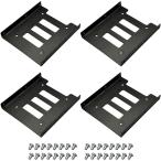 2.5 дюймовый HDD/SSD для 3.5 дюймовый изменение монтажный прибор держатель PC для винт имеется металлический изменение кейс ( черный 4 шт )