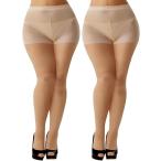  чулки большой размер хлеб -тактный 2 пара комплект свободно . цвет женский плюс размер хлеб ti чулки ( бежевый, 3L)