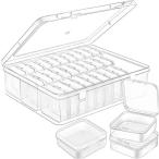 ビーズケース ネイル ネジ ピアス 小物 収納 パーツケース 小分け キャビネット 透明(クリア,  21.9x17.6x6.1cm)