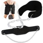  dip s ремень . -слойный ремень . сидэ тренировка подбородок человек g( черный, длина / примерно 77cm ширина / примерно 10cm цепь длина / примерно 70cm)