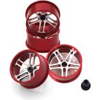  Mini 4WD для легкосплавные колесные диски low высота колесо большой диаметр двойной 5 спица low высота шина для диаметр 23.5mm 4 шт. комплект ([ красный ])