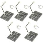 プラモデル スタンド 3mm軸 アクション ベース フィギュア ディスプレイ 模型 台座 1/144 ガンプラ 汎用 (クリア5個セット)