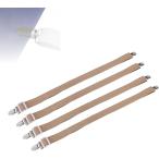  bed простыня фиксация зажим 4 шт. комплект 50-180cm регулировка возможность futon смещение предотвращение резинка ( бежевый )