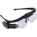 拡大鏡 メガネ 4倍 2倍 メガネ型 跳�