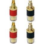  динамик терминал 4mm banana штекер соответствует крепление post красный * чёрный пара позолоченный 4 шт. комплект ( красный ( красный ), черный ( чёрный ))