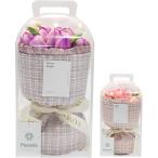 フラワーデザイナー推奨 ソープフラワー 花束 ギフト 誕生日 母の日 退職 敬老の日 プレゼント(チューリップ：タンザナイト,  中)