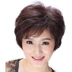 morningplace カラーが選べる 清楚系 ショート ヘア フル ウィッグ ネット付 ふわふわ (ダークブラウン)
