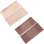 膝ウォーマー 2組セット カイロポケット付 あったか レッグウォーマー ひざ サポーター 冷え対策 防寒(ベージュ＆ブラウン)