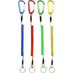  спираль код падение предотвращение тросик ключ ремешок kalabina имеется эластичный 4 -цветный набор ( многоцветный )