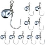 コロラドブレード ブレードジギング用 フック スイベル付き サワラ 太刀魚 スズキ ブレードジグ アシストフック(シルバー,  2/0)