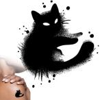 タトゥーシール猫(ブラック)