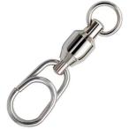 オーバル スナップ ベアリング スイベル スプリット バケット サルカン ジギング キャスティング 青物 オーシャン (2# 40個)