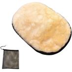 靴磨き ムートン グローブ クロス 仕上げ PRO 乾拭き 艶出し ツヤ出し 手入れ 高級羊毛 プロ仕様 ミトン 1(ナチュラル)