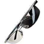 ZIG's サングラス メンズ 1年中キマル 昼夜兼用可 運転 アウトドア カジュアル 薄い色 ライトカラー クリア (シルバー,  L)