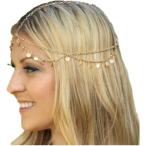 XP дизайн цепь Tiara корпус цепь сияющий волосы ювелирные изделия лента для волос украшение для волос кисточка ( кисточка Gold )