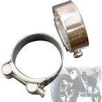  хомут глушителя из нержавеющей стали 2 шт. комплект глушитель труба зажим болт фиксация (52-55mm)