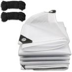 防水シート ビニールシート 透明 白 屋外 屋根 雨よけ 台風 豪雨対策 防風 温室カバー 農業 避難所 住宅用 (クリア,  2x3m)