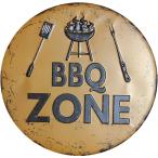 バーベキューBBQ ZONE アメリカン 雑貨 ブリキ看板 メタルプレート ガレージ 1