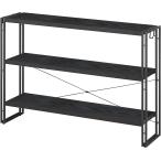  подставка открытый полка 3 уровень из дерева место хранения книжный шкаф открытый подставка кухня подставка living подставка Северная Европа ( черный, H3- ширина 120)