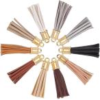 10 шт кожа кисточка 10 цвет imite-shon кожа кисточка подвеска 7.6cm 3 дюймовый цепочка для ключей кисточка MDM( Mix цвет )